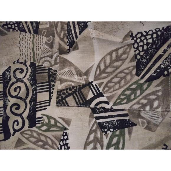 Vintage Season Ticket Tan & Black Tribal Leaf Multi Button Front Blazer Sz Large - Picture 6 of 6